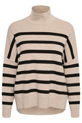 TenleyIW Turtleneck Pullover - Sandstone/Black