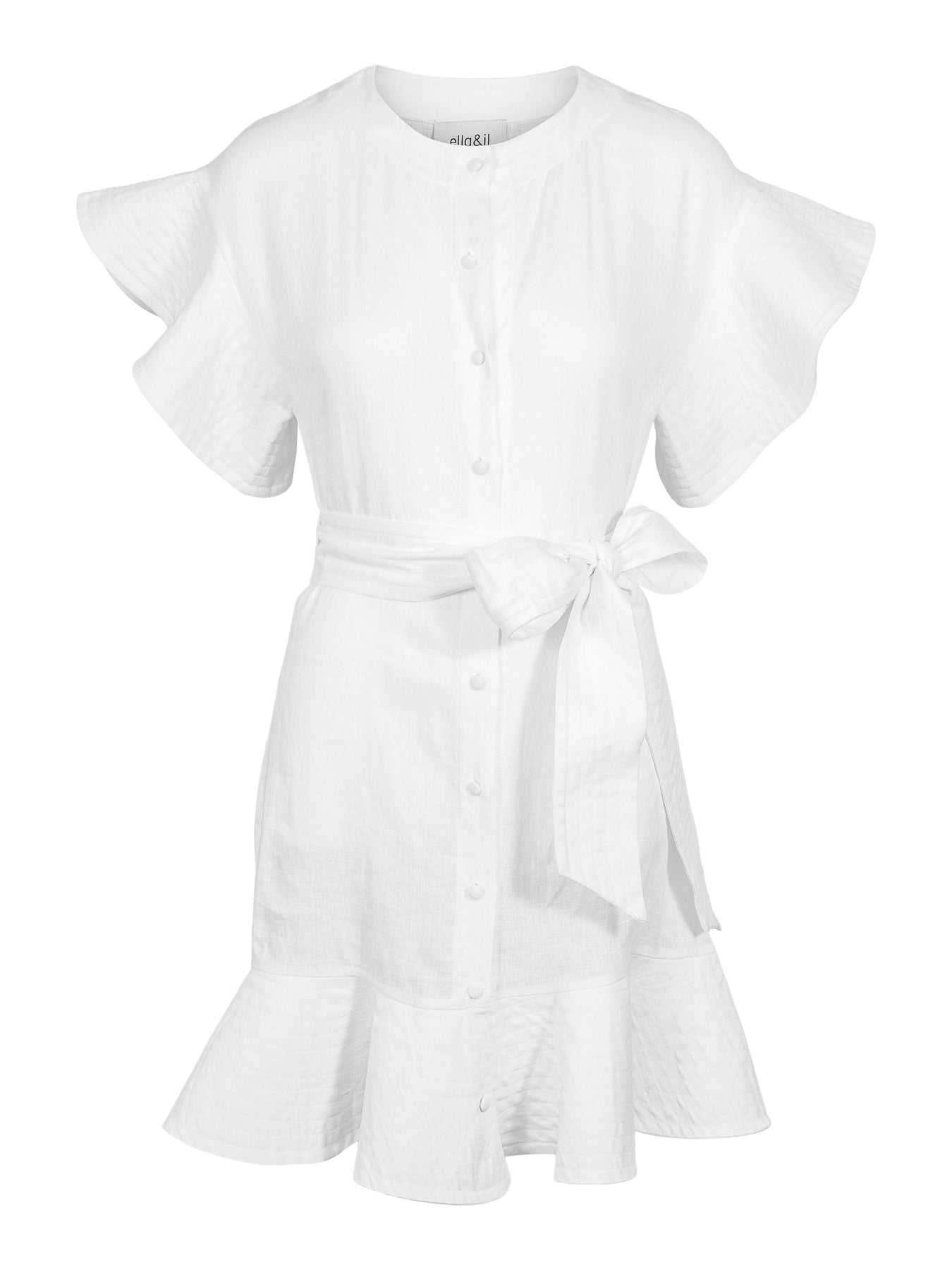 Fia Linen Dress - White