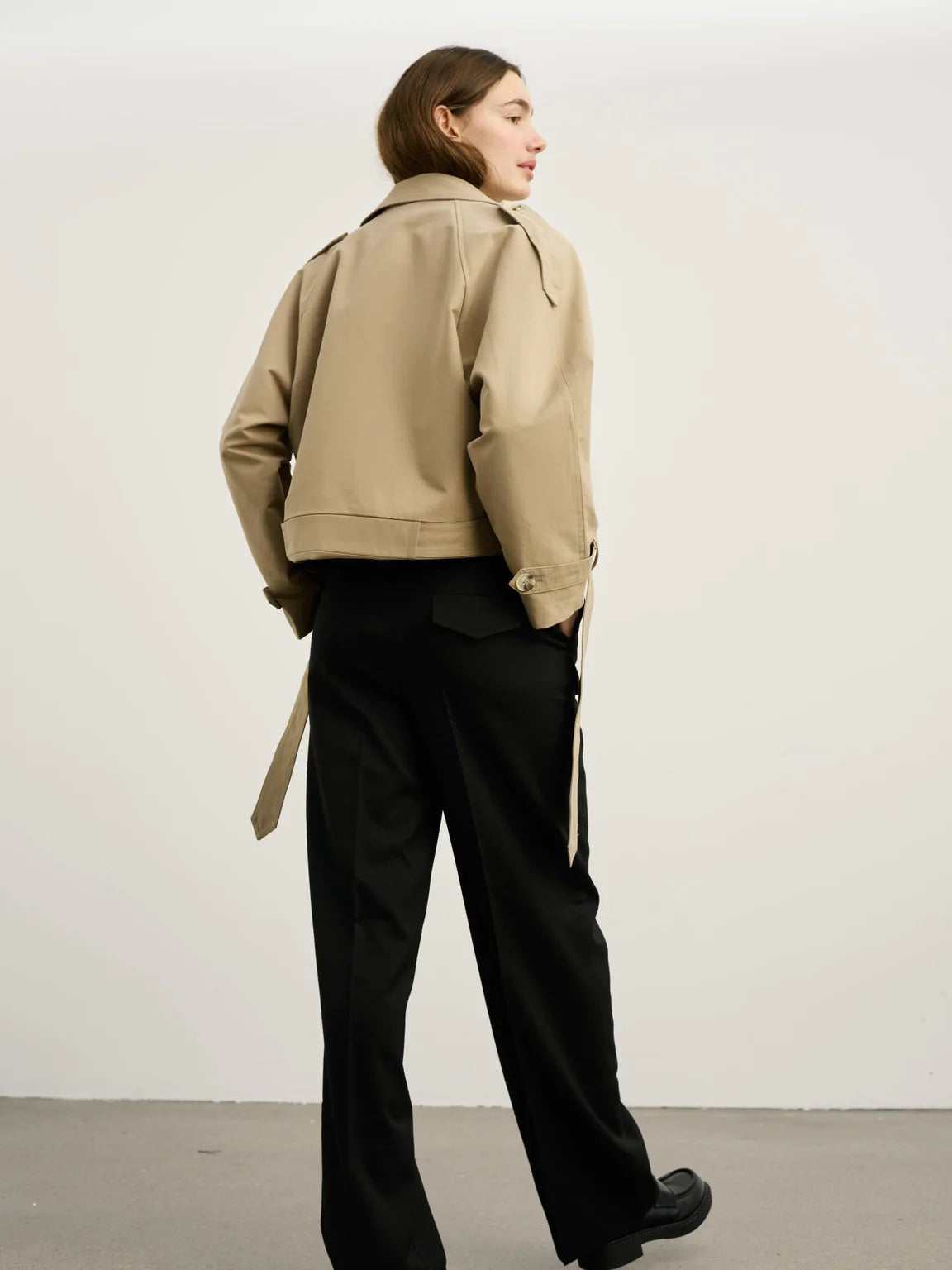 Bobby Canvas Trench Jacket - Beige