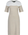 Striped Ss T-Shirt Dress - Dark Khaki