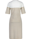 Striped Ss T-Shirt Dress - Dark Khaki