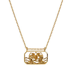 Zodiac Gemini Necklace (Tvilling) - Gold