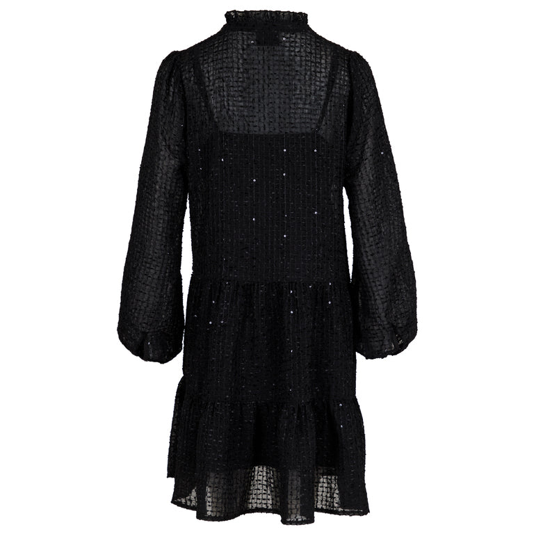 Federica Chiffon Dress Party - Black - Neo Noir - Kjoler - VILLOID.no