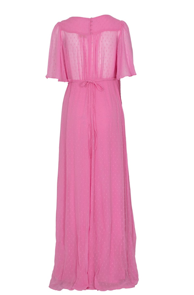 Delicate Semi Wrap Dress - Pink - ByTimo - Kjoler - VILLOID.no