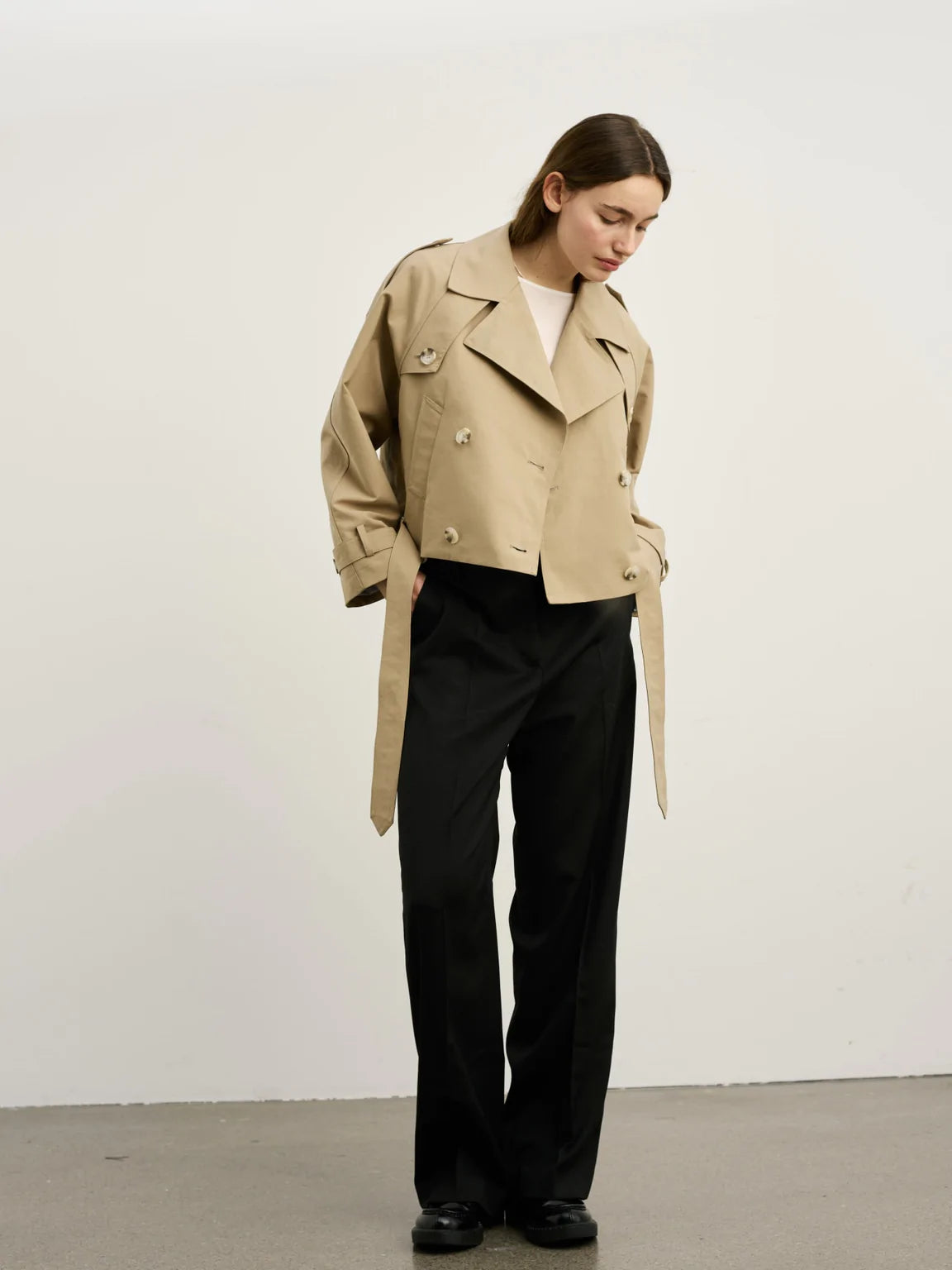Bobby Canvas Trench Jacket - Beige