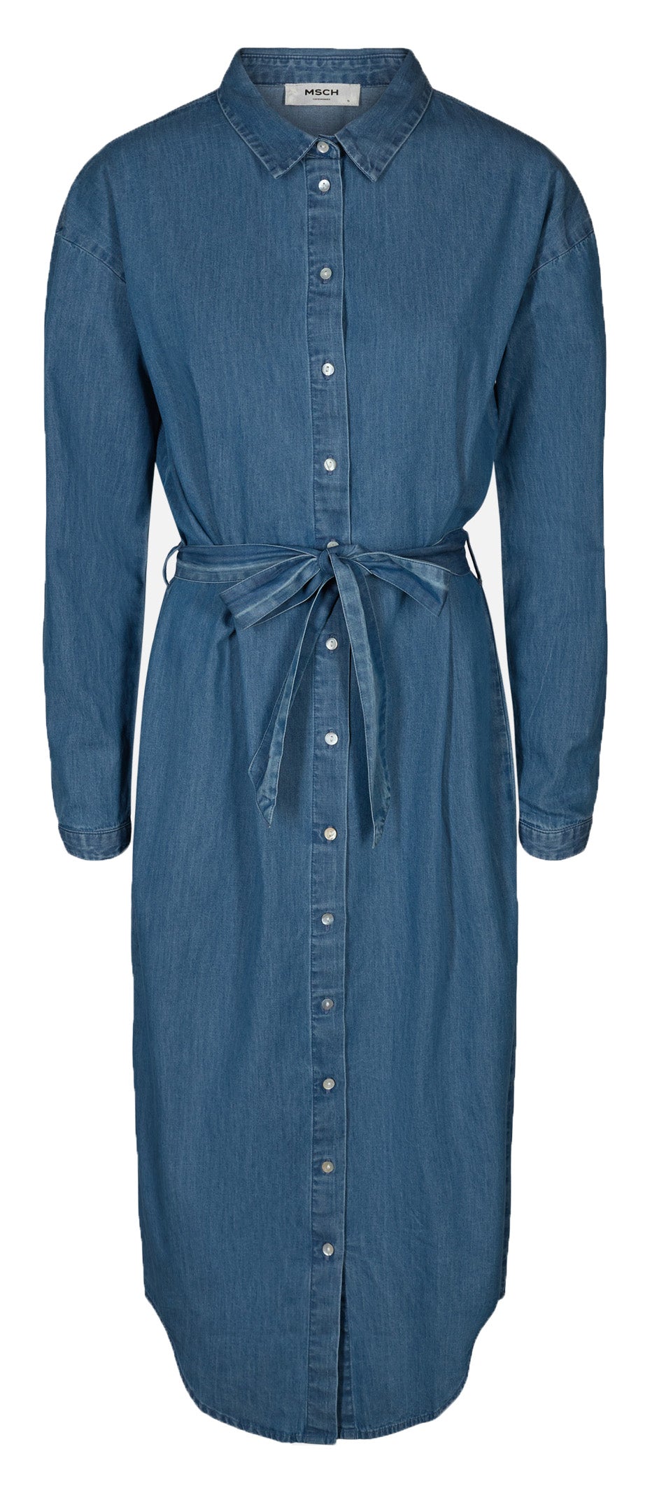Lyanna Shirt Dress - Mid Blue Wash - Moss Copenhagen - Kjoler - VILLOID.no