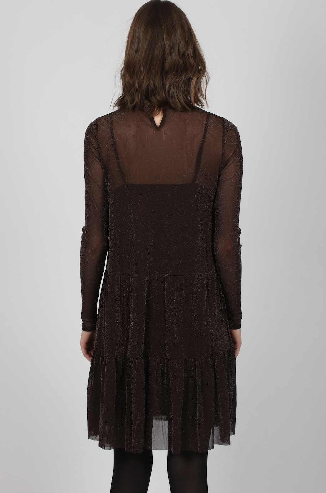 Kala Mesh Dress - Chocolate Brown - Neo Noir - Kjoler - VILLOID.no