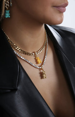 Nostalgia Bear with Pave Connector - NYC Taxi Yellow