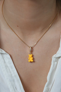 Nostalgia Bear with Pave Connector - NYC Taxi Yellow