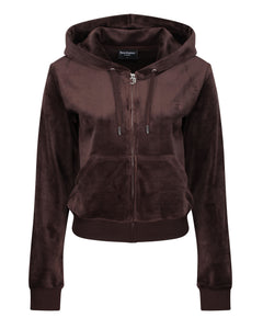Robertson Classic Velour Zip Hoodie - Java