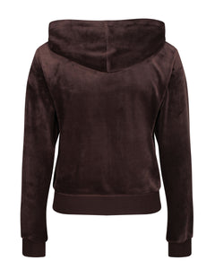 Robertson Classic Velour Zip Hoodie - Java