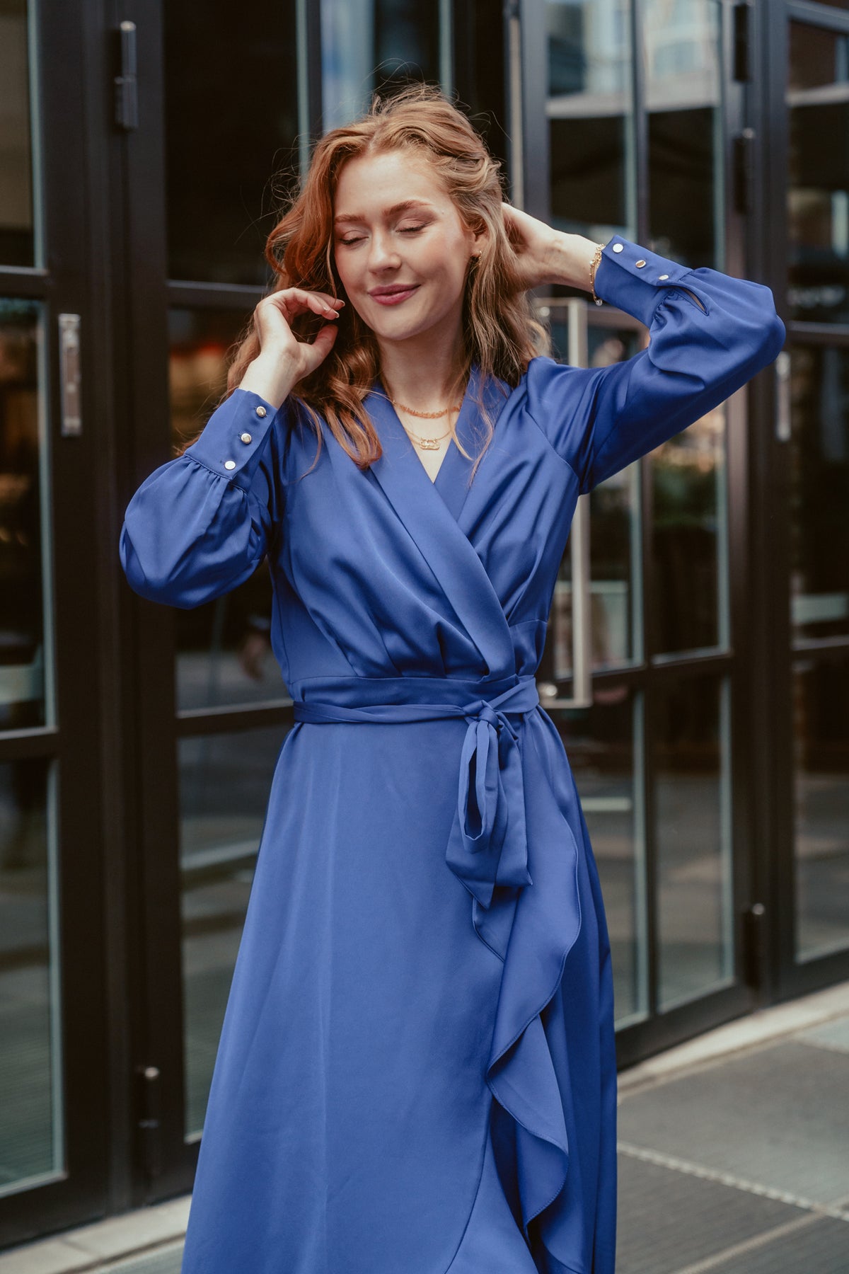 Iza Midi Dress - Royal Blue