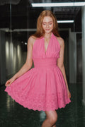 Evelyn Dress - Lipstick Pink