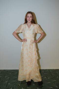 Gabriella Maxi Dress - Yellow Flower