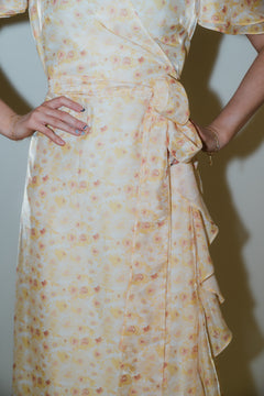 Gabriella Maxi Dress - Yellow Flower