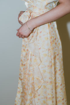Gabriella Maxi Dress - Yellow Flower