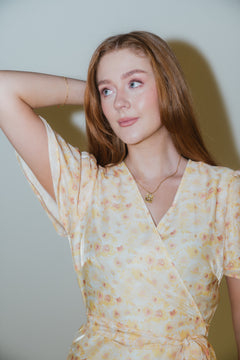 Gabriella Maxi Dress - Yellow Flower