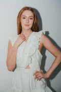 Fay Frill Mini Dress - Floral Mist Mint