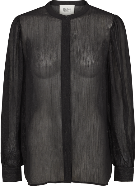 Cassiopeia LS Shirt - Black - Second Female - Bluser & Skjorter - VILLOID.no