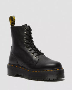 Jadon III Pisa Leather Platform Boots - Black