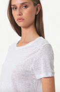 Peony O-neck Tee - White - Second Female - T-skjorter & Topper - VILLOID.no