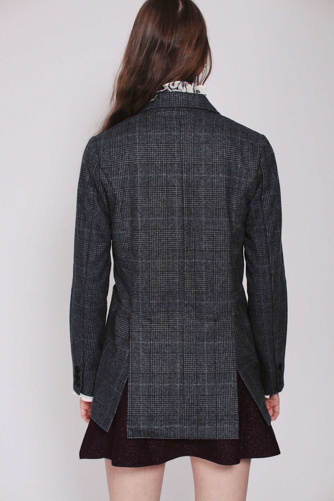 Eve Check Blazer - Grey - Line of Oslo - Jakker - VILLOID.no