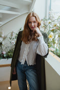 New Sasja Wool Coat - Ivy Green Melange