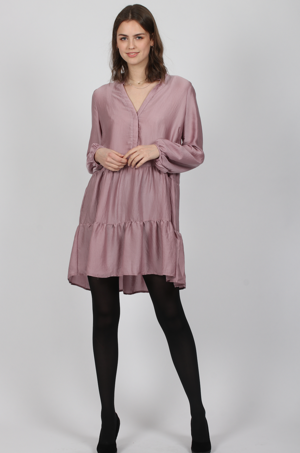 Federica Soft Dress - Dusty Rose - Neo Noir - Kjoler - VILLOID.no