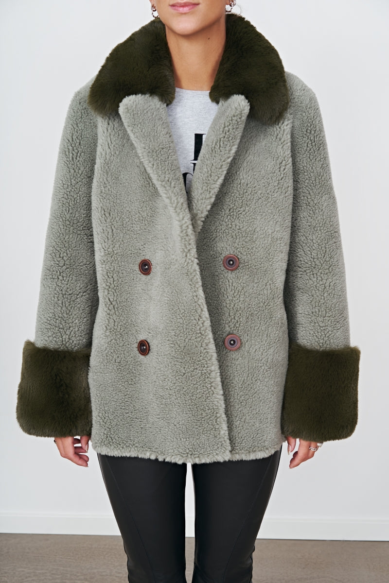 Fiona Wool Coat Short - Green