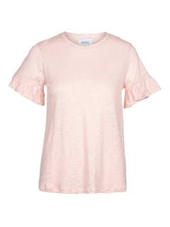 Lara Linen Tee - Dusty Pink