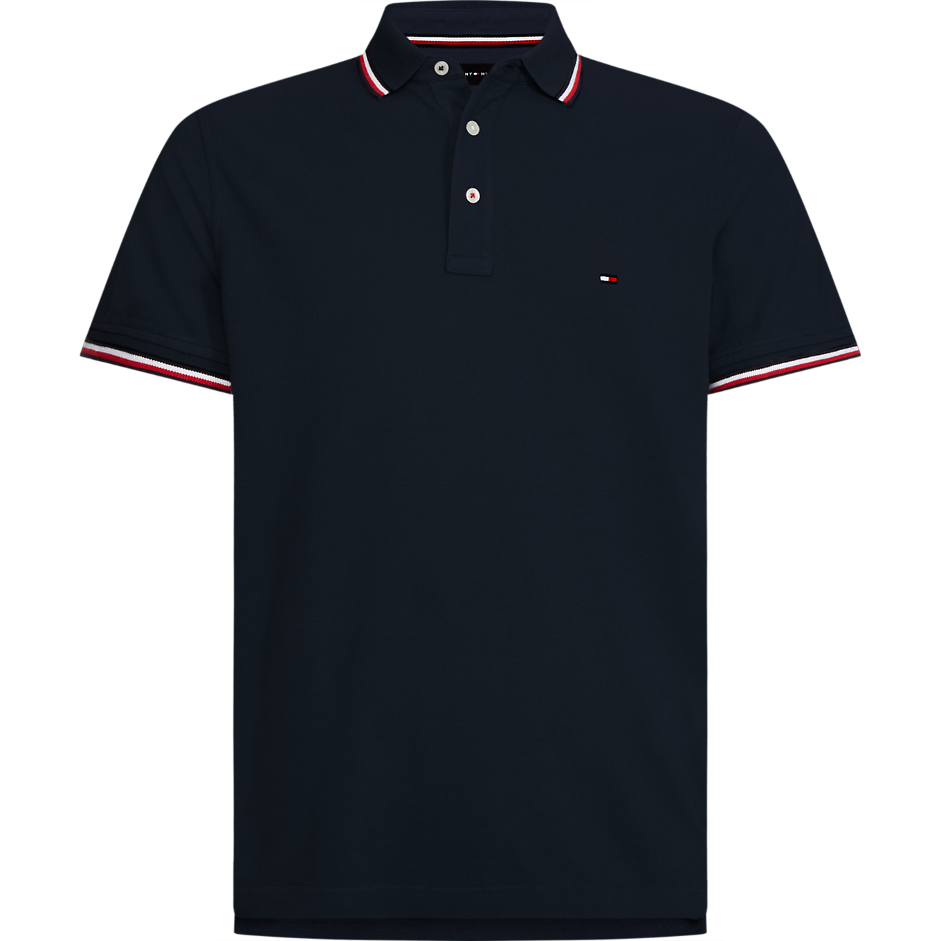 Core Tommy Tipped Slim Polo - Desert Sky