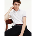 Core Tommy Tipped Slim Polo - White