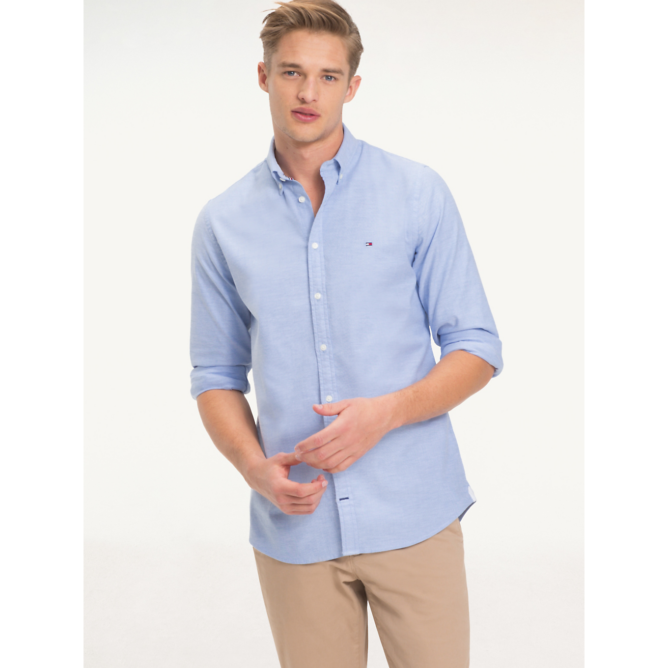 Core Stretch Slim Oxford Shirt - Shirt Blue