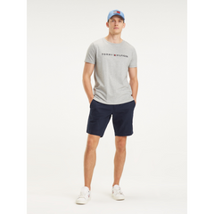 Core Tommy Logo Tee - Cloud HTR