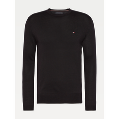 Core Cotton Silk C Neck - Flag Black