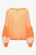 Liana Knit Sweater - Orange/White