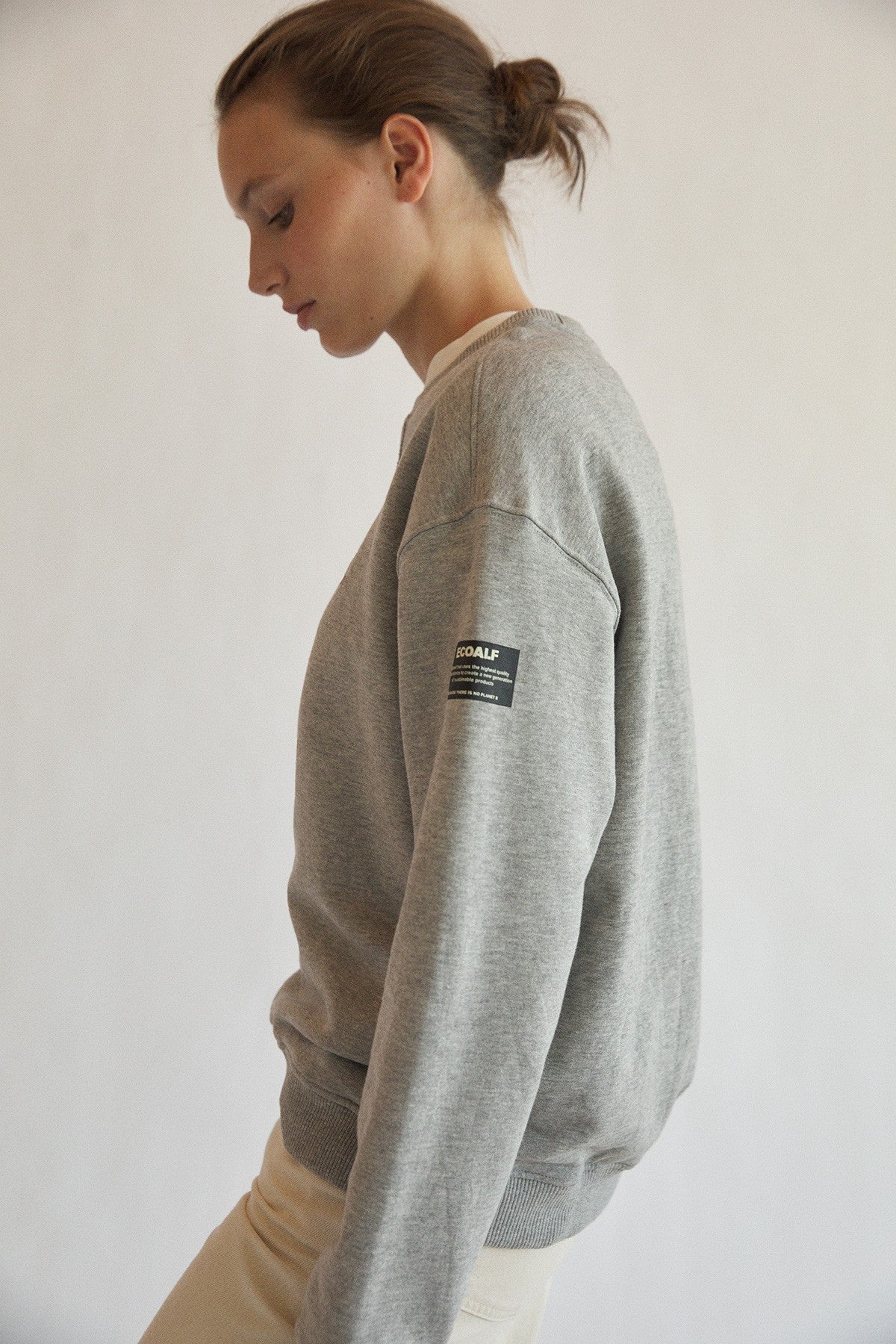 Llanesalf Because Woman Sweatshirt - Grey Melange