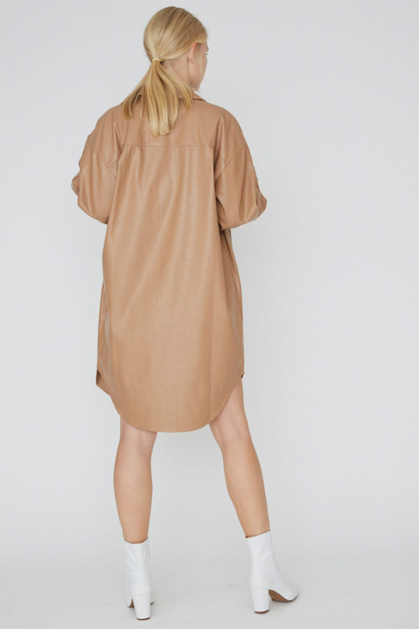 Marie Shirt Dress - Camel - Designers Remix - Kjoler - VILLOID.no