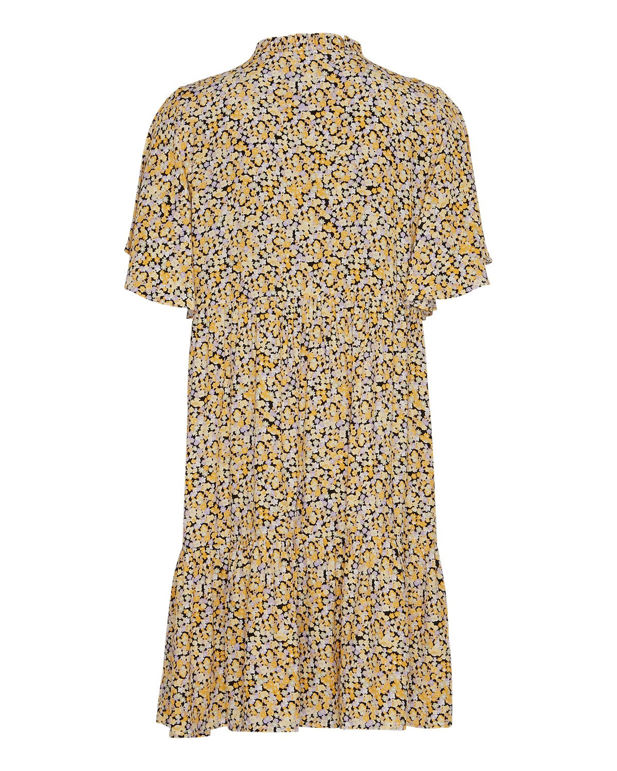 Lyvia SS Dress Aop - Black Flower