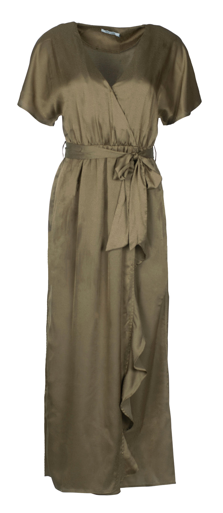 Bela Ankle Dress - Green Olive Konfetti Jacquard - Dry Lake - Kjoler - VILLOID.no
