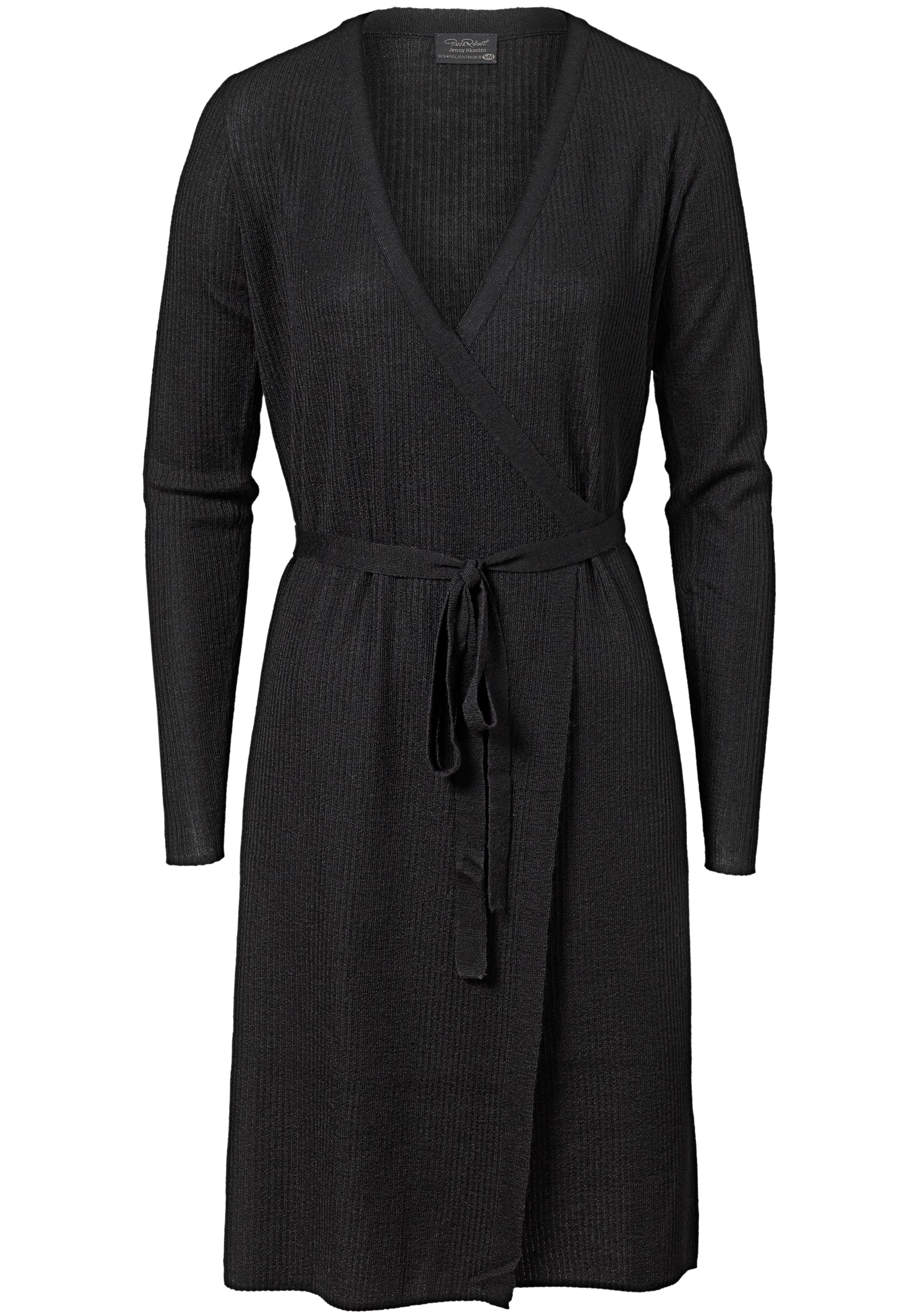 Wool Wrap Dress - Black - Pierre Robert x Jenny Skavlan - Kjoler - VILLOID.no
