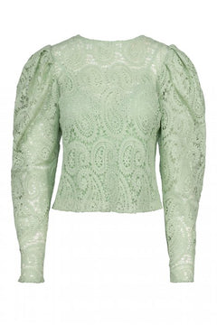 Kelis Lace Blouse - Faded Green