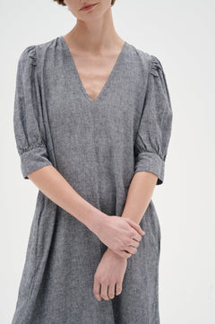 KikoIW Yanca Dress - Marine Blue Melange