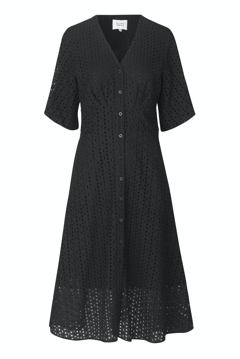 Milly SS Dress - Black - Second Female - Kjoler - VILLOID.no