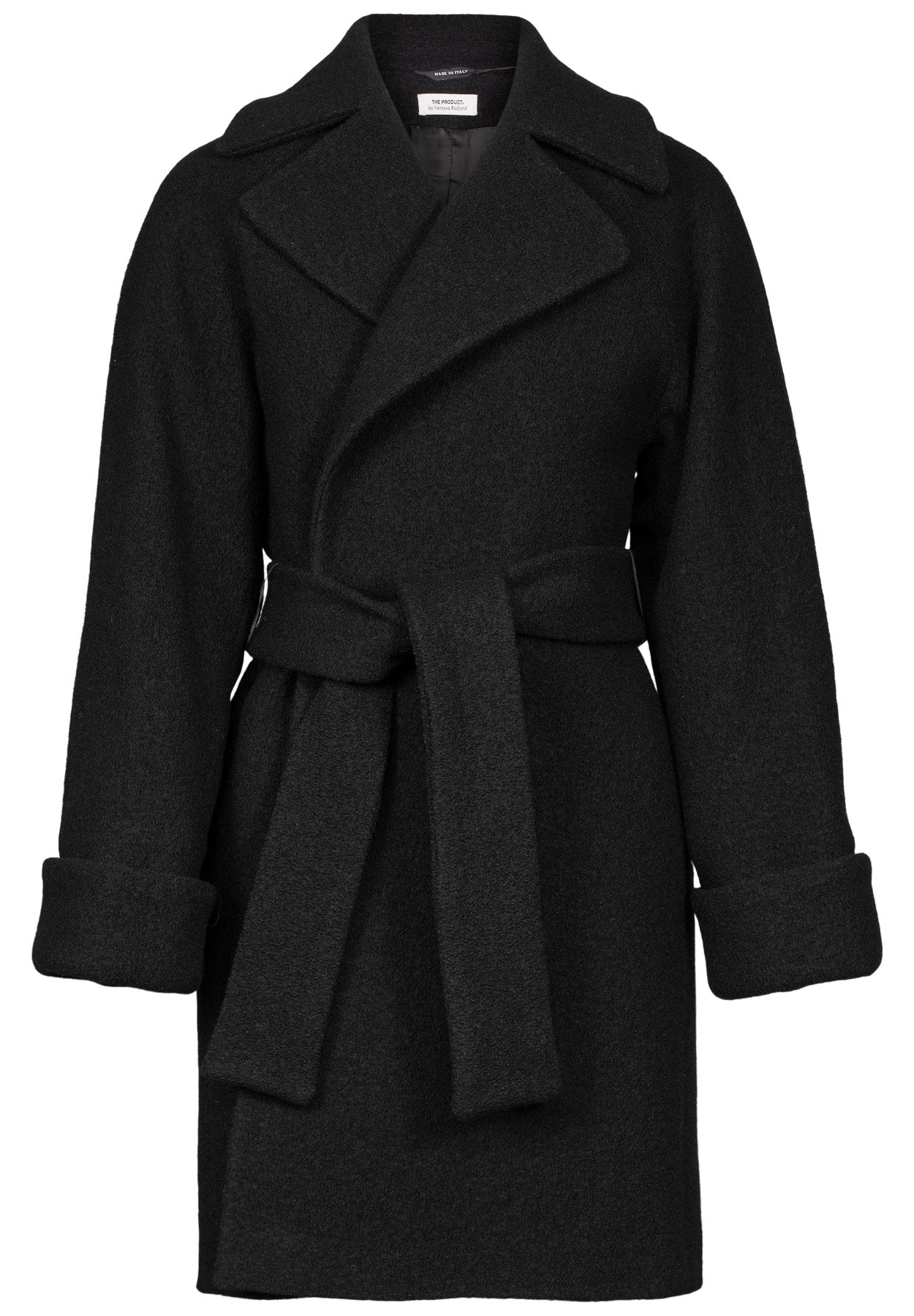 Wool Coat Mid - Black