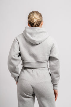 Cropped Hoodie - Heather Grey