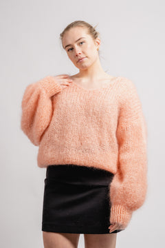 Milana Ls Mohair Knit - Peach