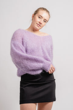 Milana Ls Mohair Knit - Light Purple