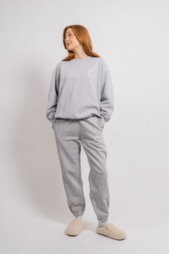 Organic Crew Neck - Heather Grey
