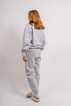 Organic Crew Neck - Heather Grey